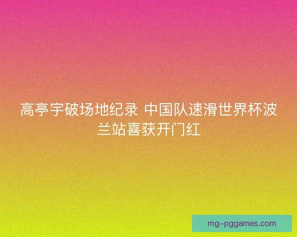 高亭宇破场地纪录 中国队速滑世界杯波兰站喜获开门红
