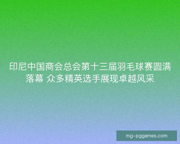 印尼中国商会总会第十三届羽毛球赛圆满落幕 众多精英选手展现卓越风采 印尼中国商会总会第十三届羽毛球赛圆满落幕 众多精英选手展现卓越风采
